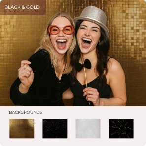 Black & Gold – Photo Booth Baby Shower Design