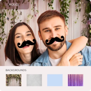 Roses – Photo Booth Baby Shower Design