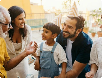Party in black and white