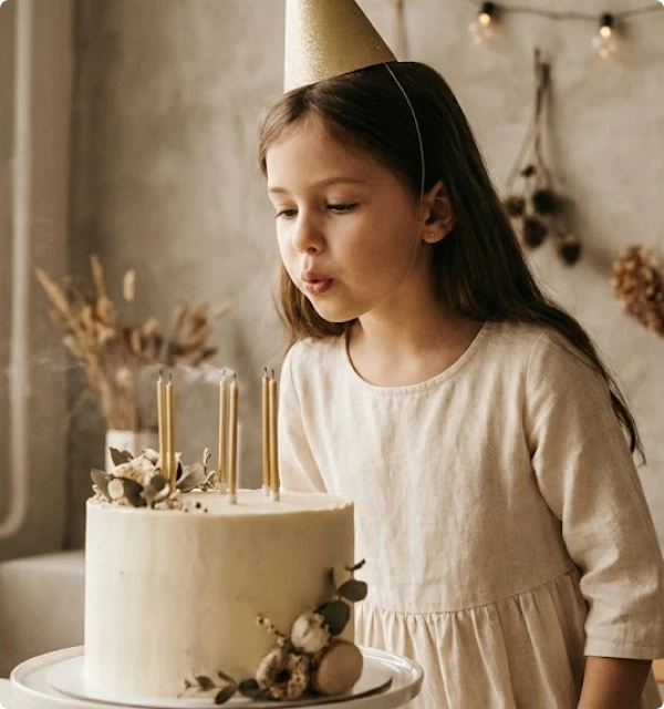 Guests celebrating at a lively birthday party